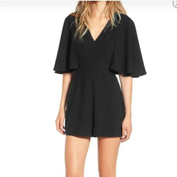 Leith Pants Jumpsuits Leith Nordstrom Flutter Cape Sleeve